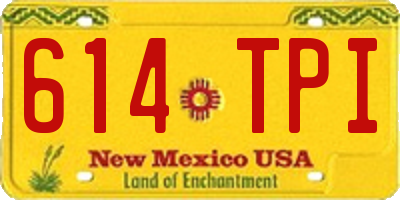 NM license plate 614TPI