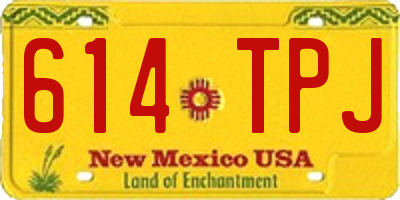 NM license plate 614TPJ
