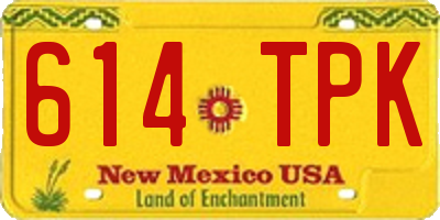 NM license plate 614TPK