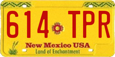 NM license plate 614TPR