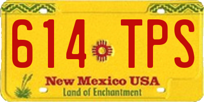 NM license plate 614TPS