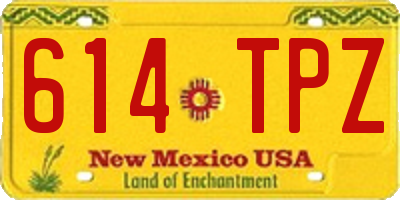 NM license plate 614TPZ