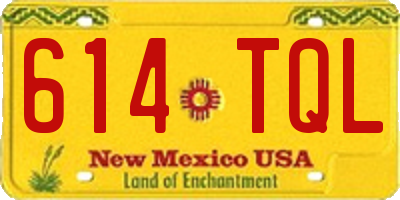 NM license plate 614TQL