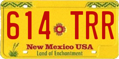 NM license plate 614TRR
