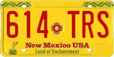 NM license plate 614TRS