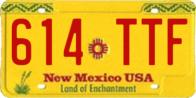NM license plate 614TTF