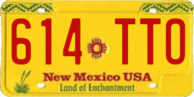 NM license plate 614TTO