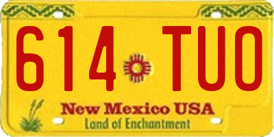 NM license plate 614TUO