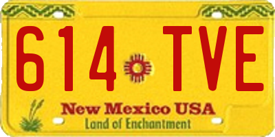 NM license plate 614TVE