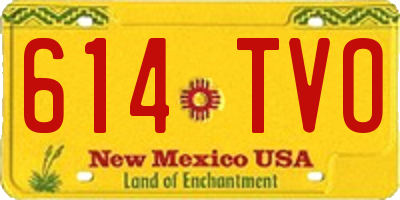 NM license plate 614TVO