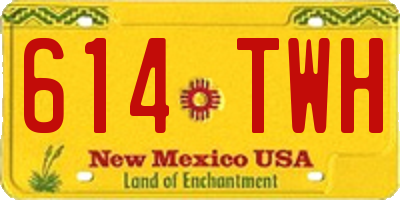 NM license plate 614TWH