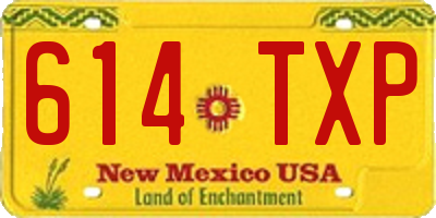 NM license plate 614TXP