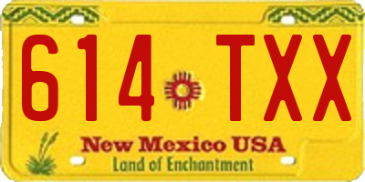 NM license plate 614TXX