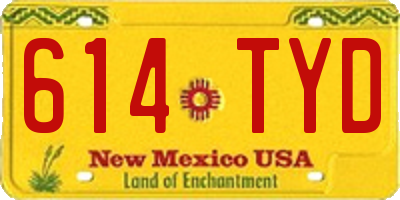 NM license plate 614TYD