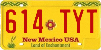 NM license plate 614TYT