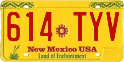 NM license plate 614TYV
