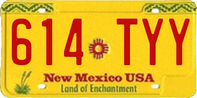 NM license plate 614TYY