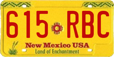 NM license plate 615RBC