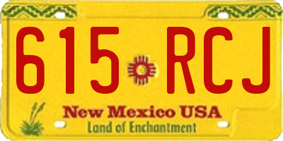NM license plate 615RCJ