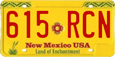 NM license plate 615RCN