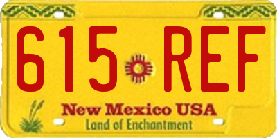 NM license plate 615REF