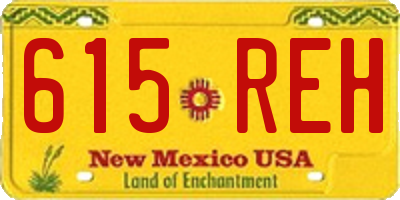 NM license plate 615REH