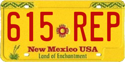 NM license plate 615REP