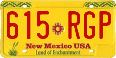 NM license plate 615RGP