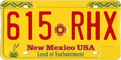 NM license plate 615RHX