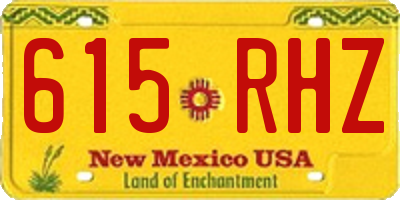 NM license plate 615RHZ