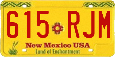 NM license plate 615RJM