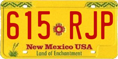 NM license plate 615RJP
