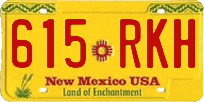 NM license plate 615RKH