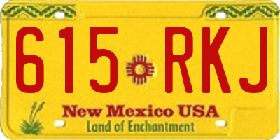 NM license plate 615RKJ