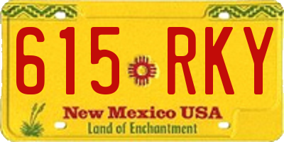 NM license plate 615RKY