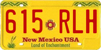 NM license plate 615RLH