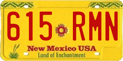 NM license plate 615RMN