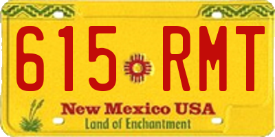 NM license plate 615RMT