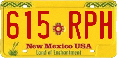 NM license plate 615RPH