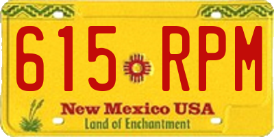 NM license plate 615RPM