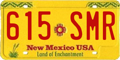 NM license plate 615SMR