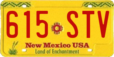 NM license plate 615STV