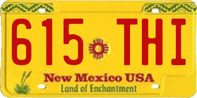NM license plate 615THI