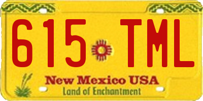 NM license plate 615TML