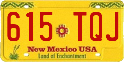 NM license plate 615TQJ