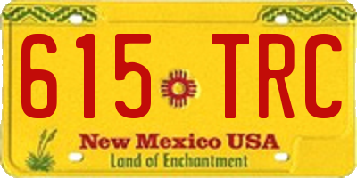 NM license plate 615TRC
