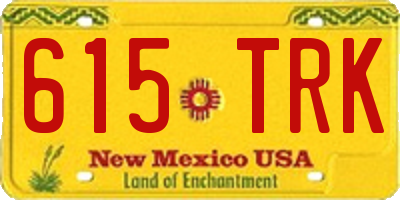 NM license plate 615TRK