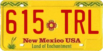 NM license plate 615TRL