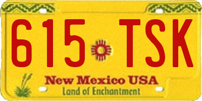 NM license plate 615TSK