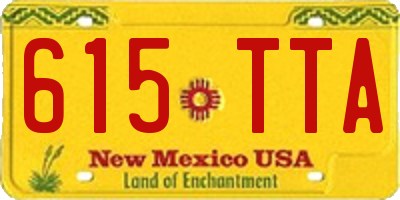 NM license plate 615TTA